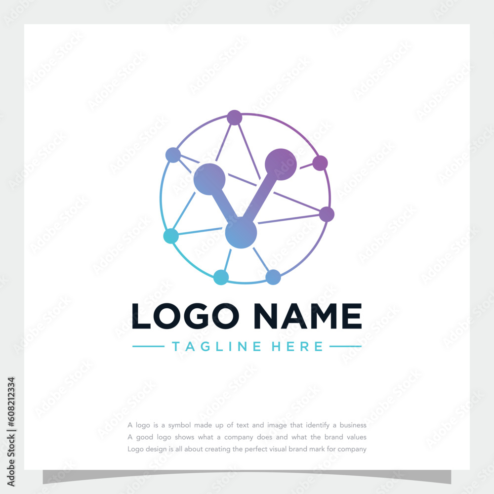 letter V initial for Techno modern logo icon vector template letter V initial for Techno modern logo icon vector template