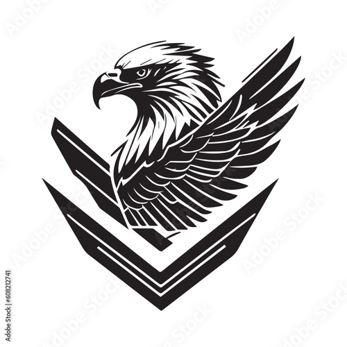 This is a Eagle Vector Silhouette, Eagle Vector Clipart, eagle Logo Concept.