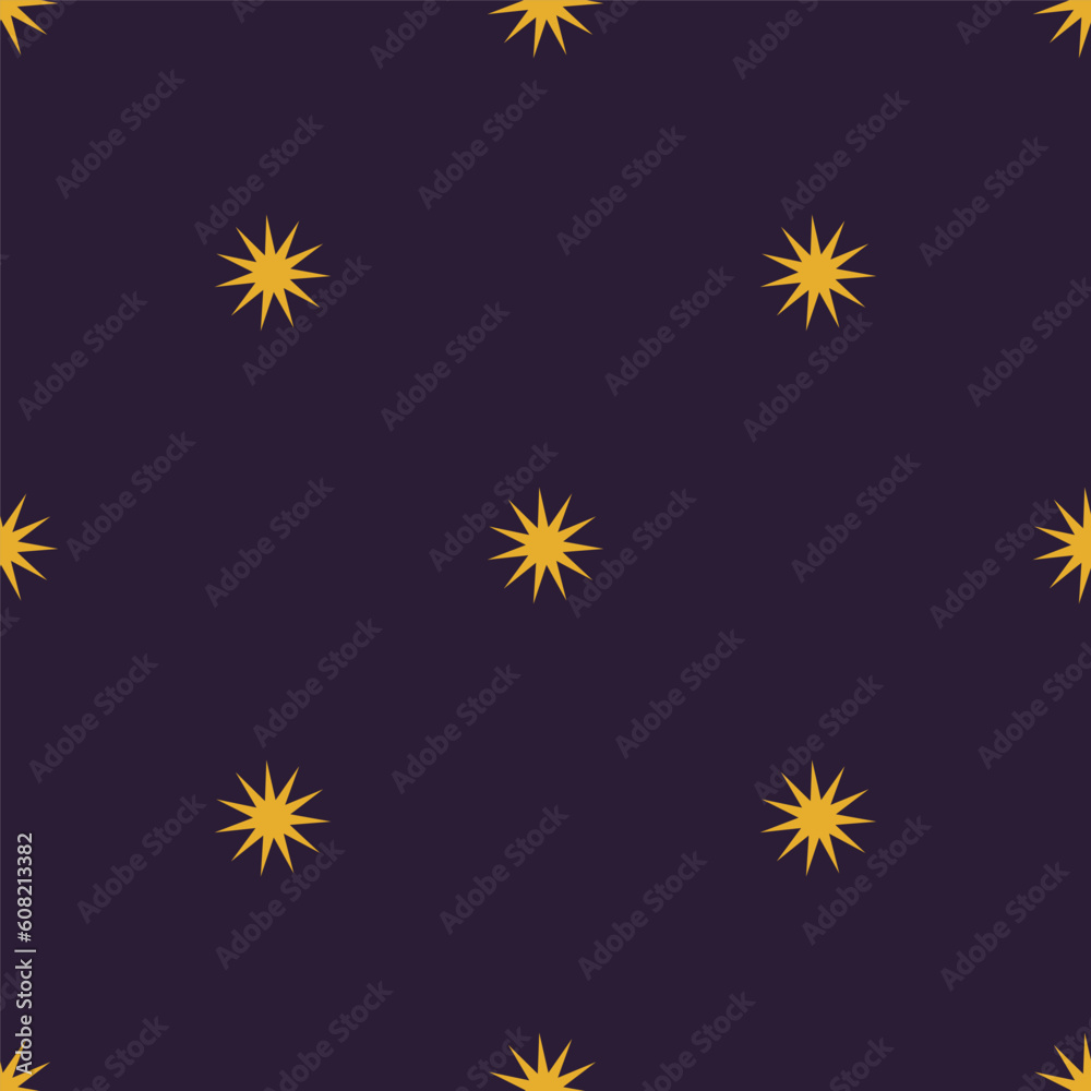Seamless pattern with yellow stars on dark blue background Seamless pattern with yellow stars on dark blue background
