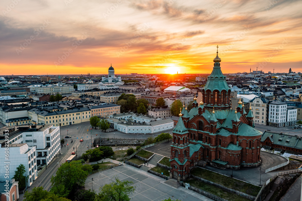Obraz premium cityscape at sunset