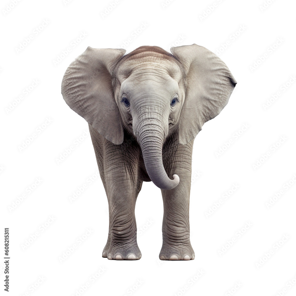 Fototapeta premium baby elephant transparent background