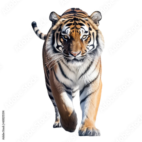 Tiger prowling transparent background