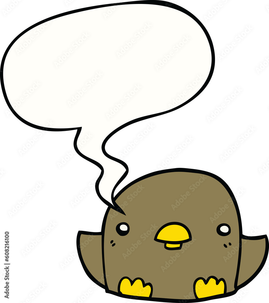 cartoon chick with speech bubble cartoon chick with speech bubble