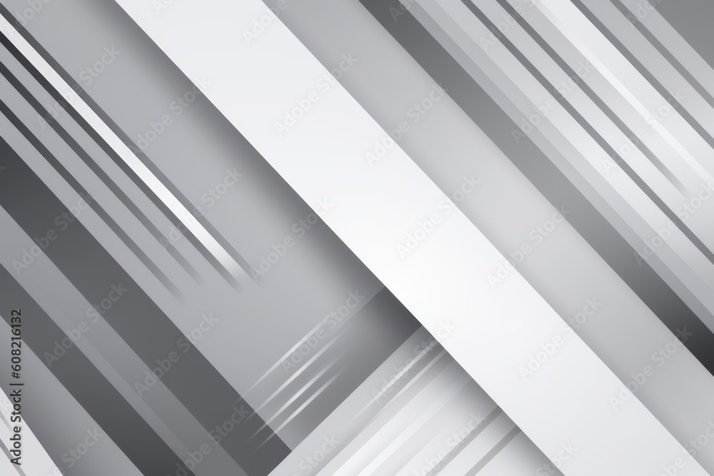 Fototapeta premium Abstract modern shape white and gray gradient geometric shapes, Generative ai