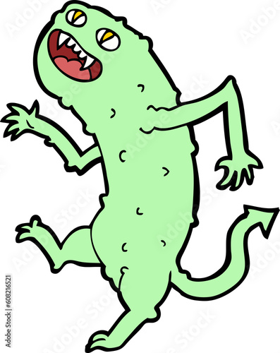 cartoon dancing monster