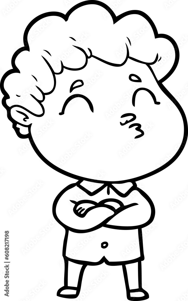 cartoon man pouting cartoon man pouting