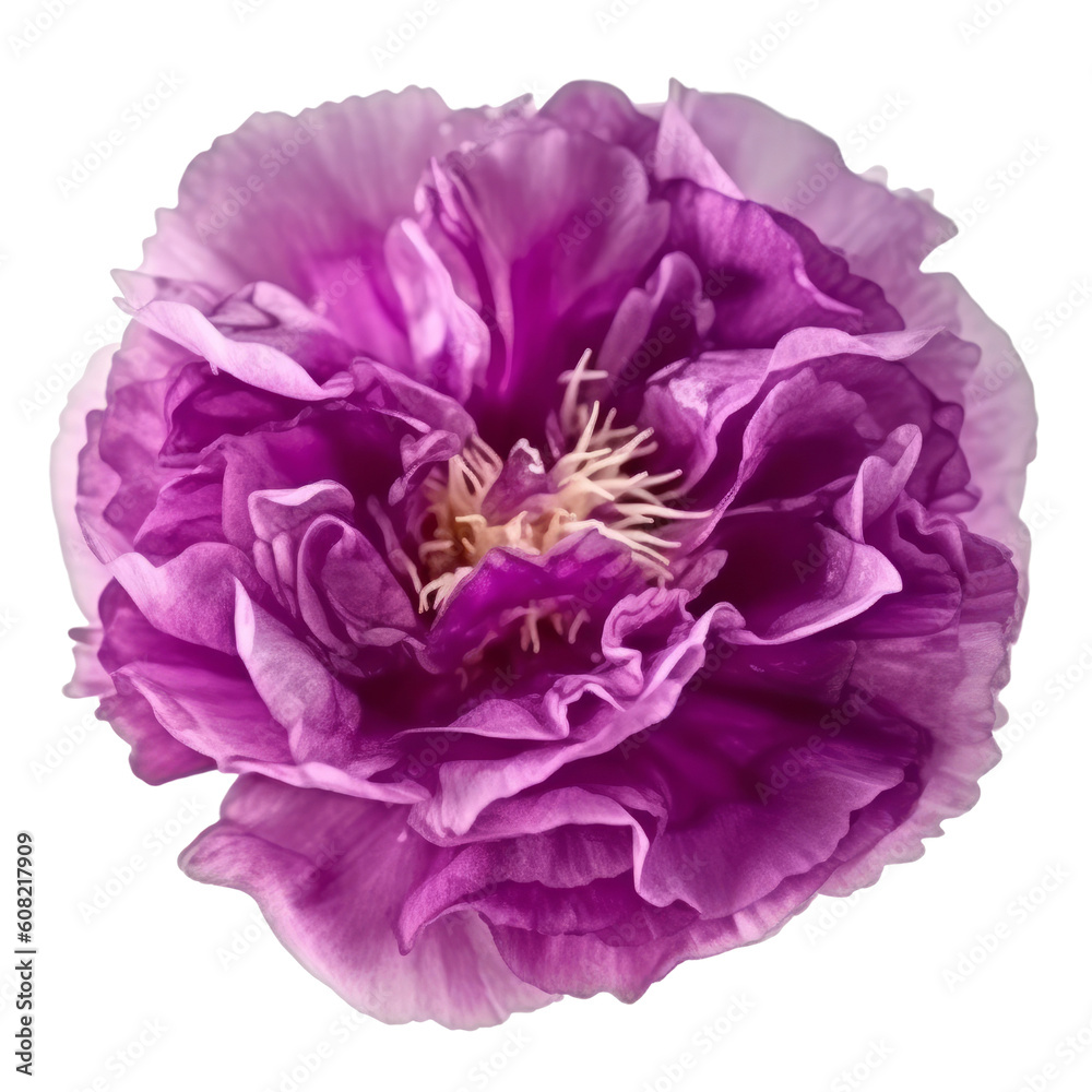 purple dahlia isolated on transparent background cutout