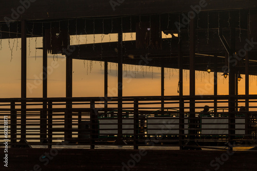 sunset on the pier