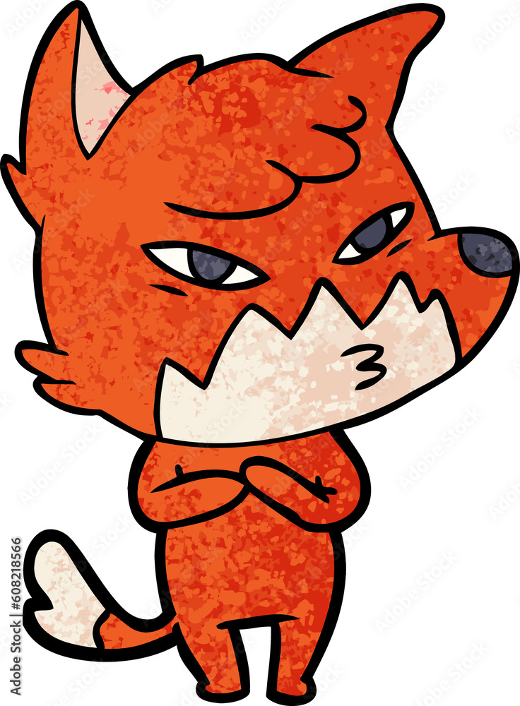 clever cartoon fox