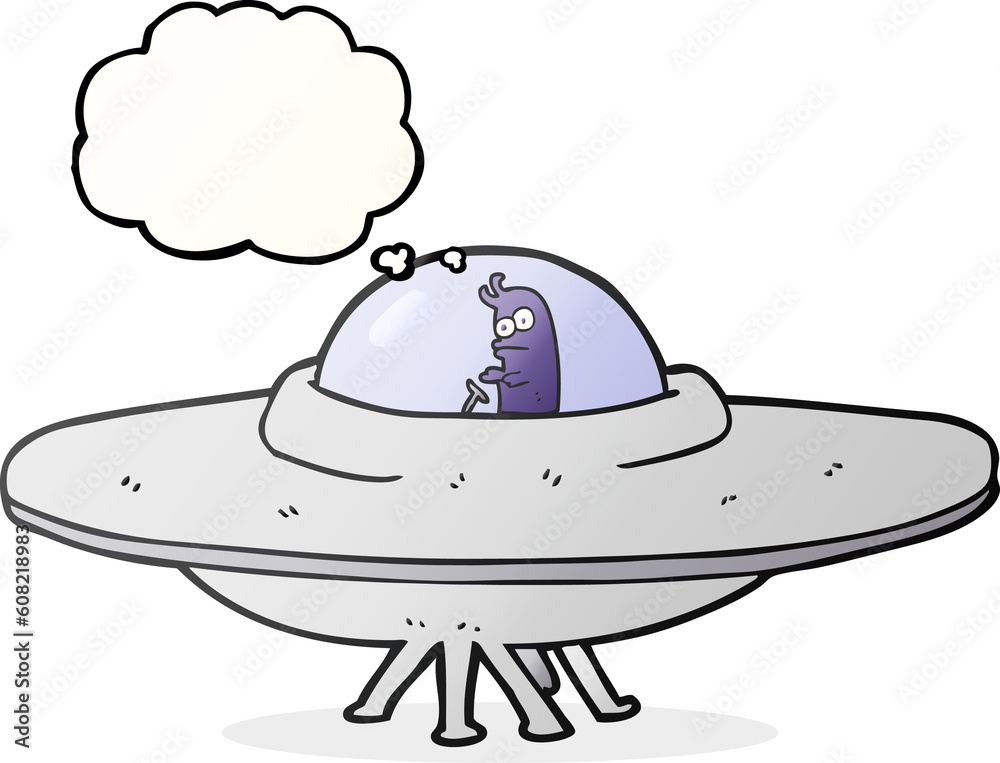 freehand drawn thought bubble cartoon flying saucer freehand drawn thought bubble cartoon flying saucer