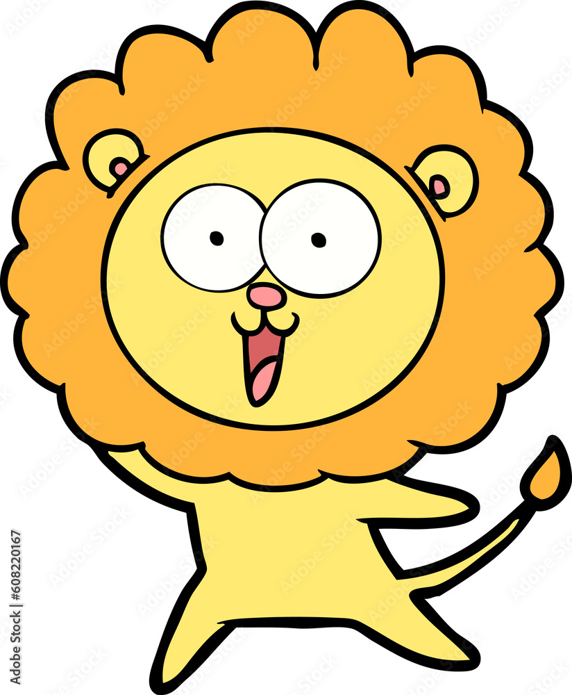 happy cartoon lion happy cartoon lion