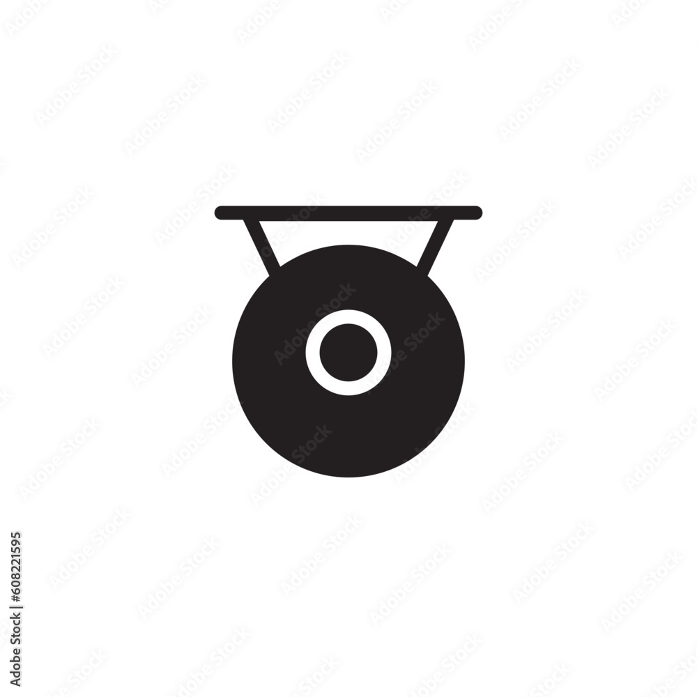 Chinese Gong Instrument Solid Icon Chinese Gong Instrument Solid Icon