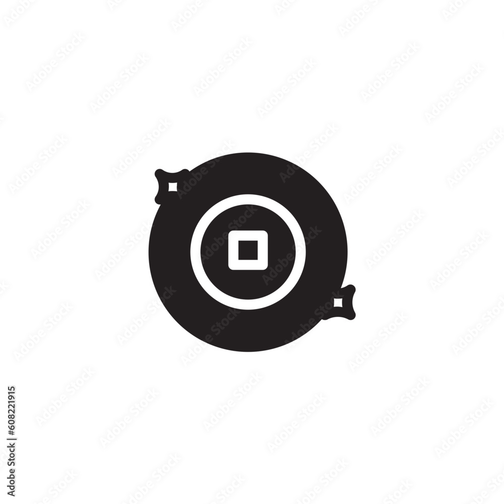 Fototapeta premium Chinese Jade Jewelry Solid Icon