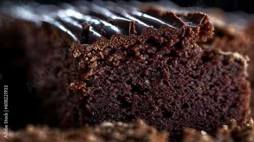 cut chocolate cake
