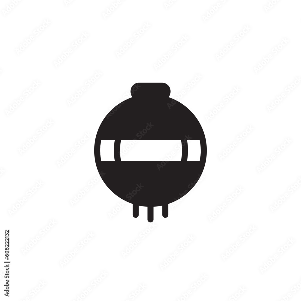 Obraz premium Lamp Lantern Light Solid Icon