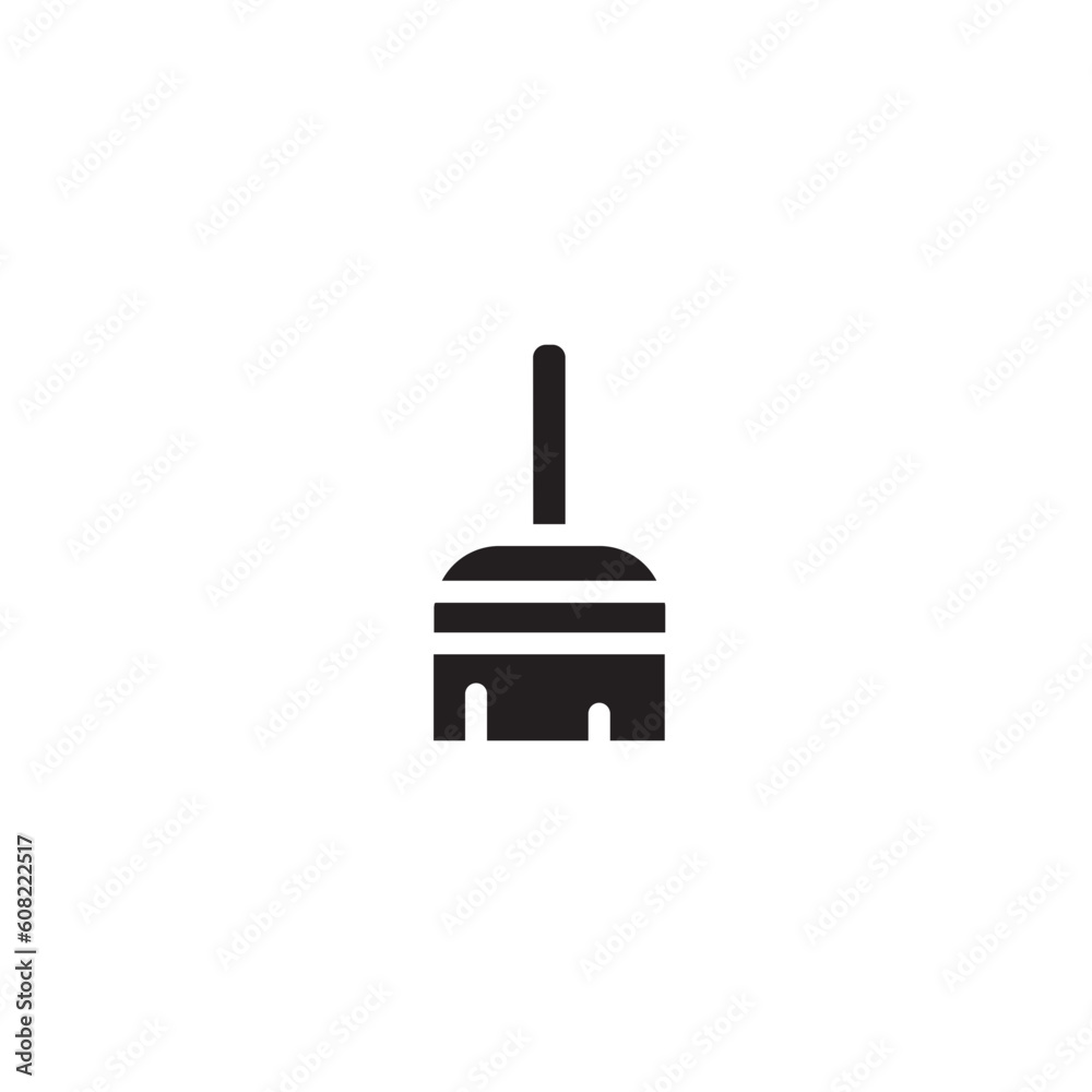 Clean Broom Bucket Solid Icon Clean Broom Bucket Solid Icon