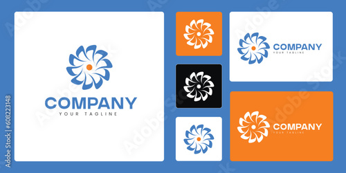 Monogram Logo with Concepts of Cheerfulness, Fun, and Humanity in Bright Color. Free Vector