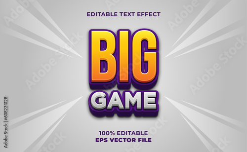 3d big game text effect
