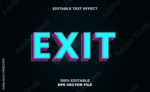 3d exit text effect
