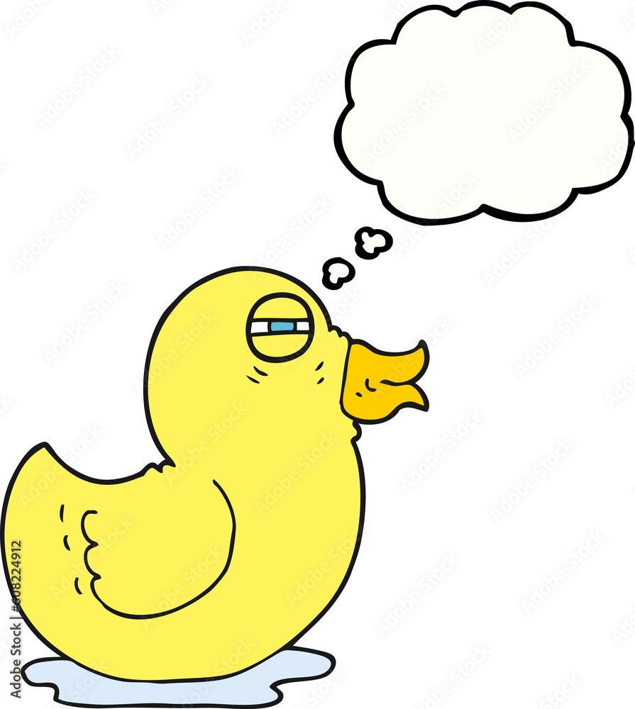 freehand drawn thought bubble cartoon rubber duck freehand drawn thought bubble cartoon rubber duck