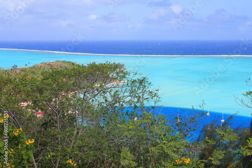 Lagoon of Bora Bora island. French Polynesia