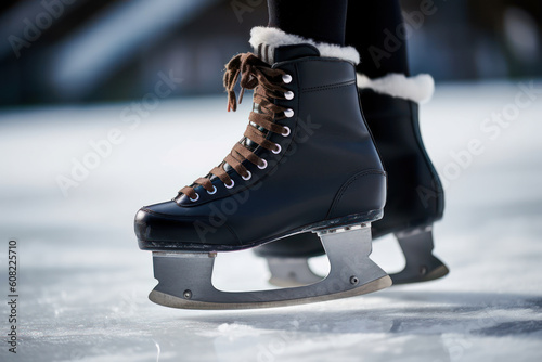 legs winter ice skating generative ai