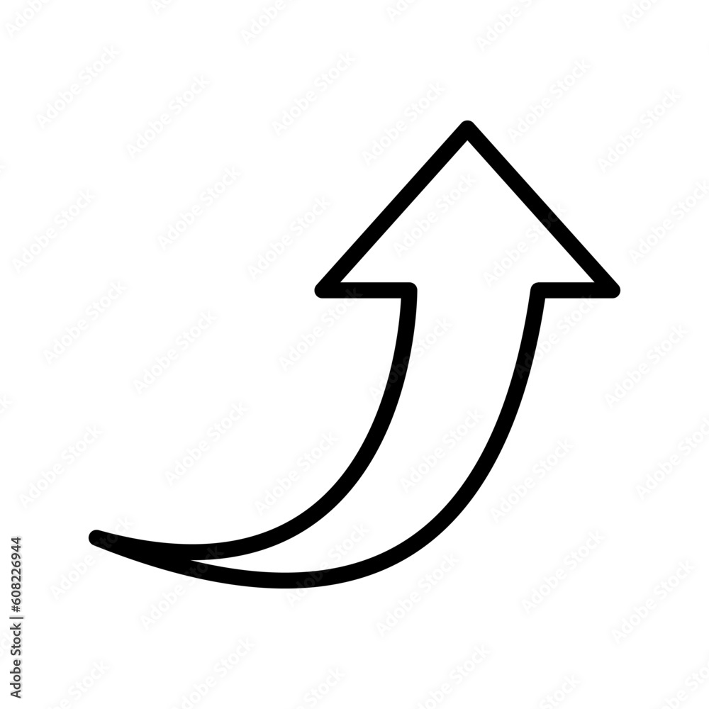 Arrow Icon in trendy flat style isolated color editable Arrow Icon in trendy flat style isolated color editable