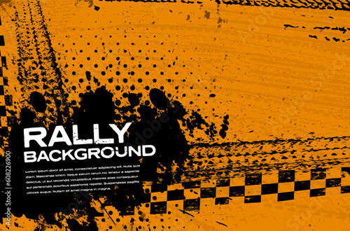 Grungy background with abstract tire tracks