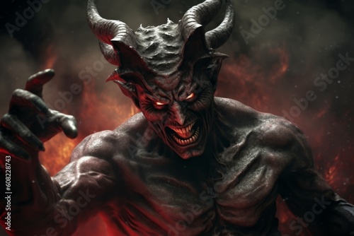 Image of supernatural devil creature. Beautiful illustration picture. Generative AI