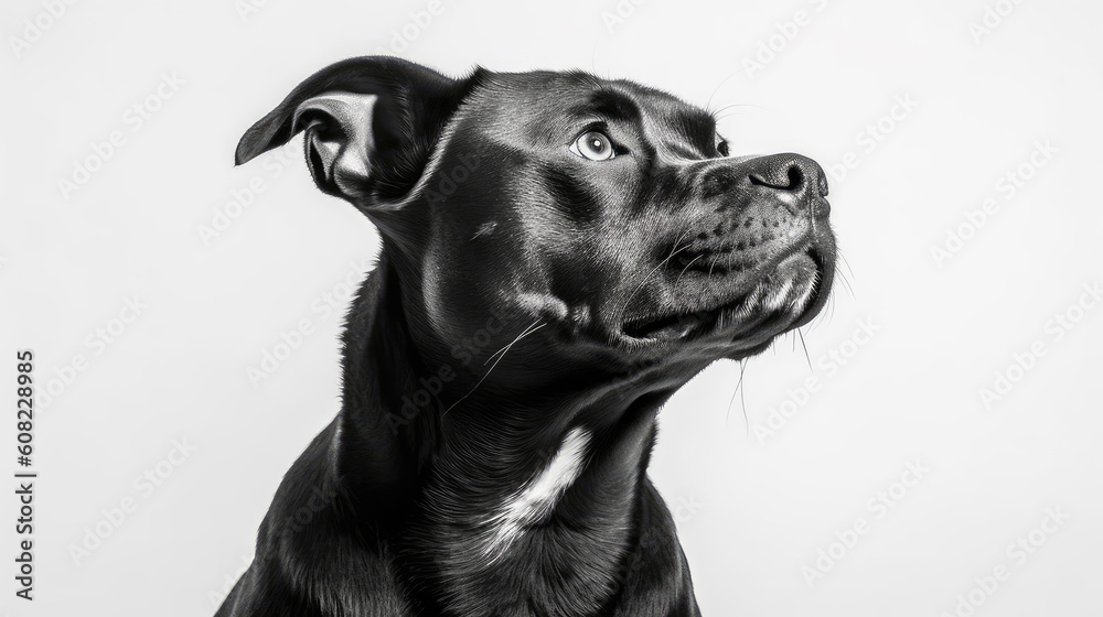 Generative ai illustration of Portrait of a staffordshire bull terrier