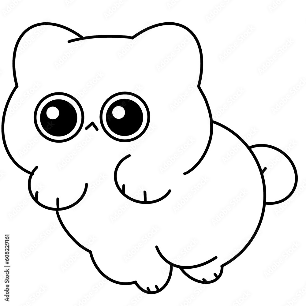 cute cat chalk coloring cute cat chalk coloring
