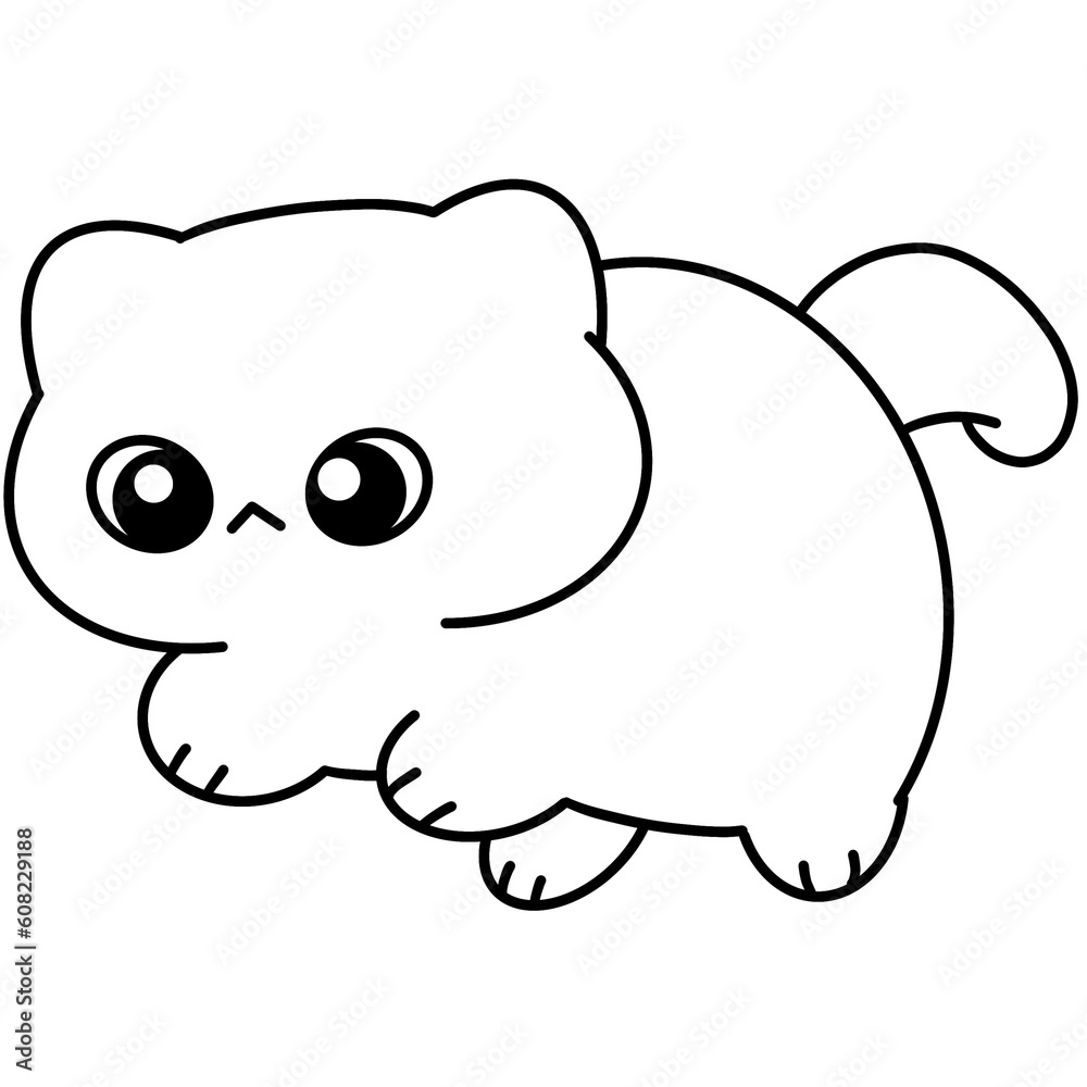 cute cat chalk coloring cute cat chalk coloring