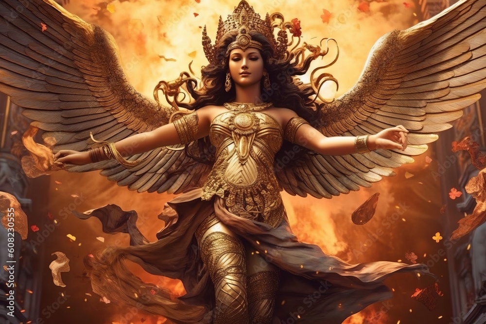 Mighty goddess. Beautiful illustration picture. Generative AI Mighty goddess. Beautiful illustration picture. Generative AI