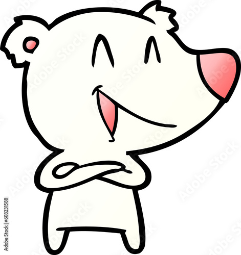 happy polar bear cartoon