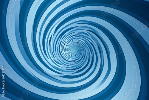 Abstract blue background with a spiral circle in the center  Generative ai