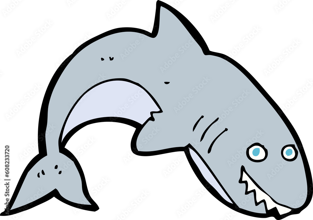 Obraz premium cartoon shark