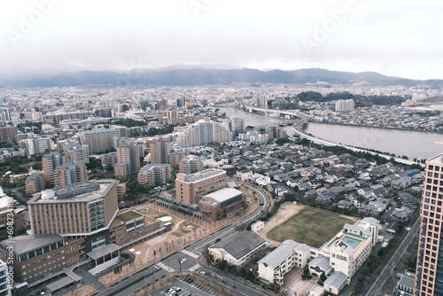 福岡市　上空からの風景　2023　FUKUOKA　CITY
