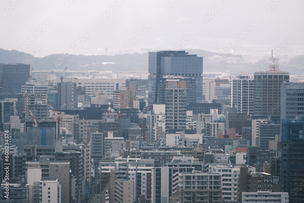 Fototapeta premium 福岡市 風景 福岡タワーより 2023年1月