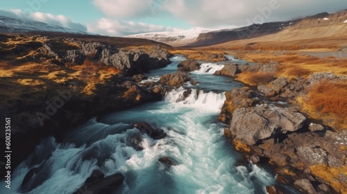 Embark on a magical road trip through the enchanting landscapes of Iceland, where ancient tales and natural wonders intertwine. Generated by AI.