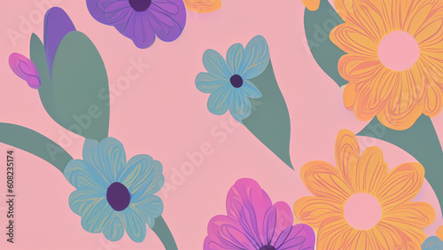 Floral motifs background