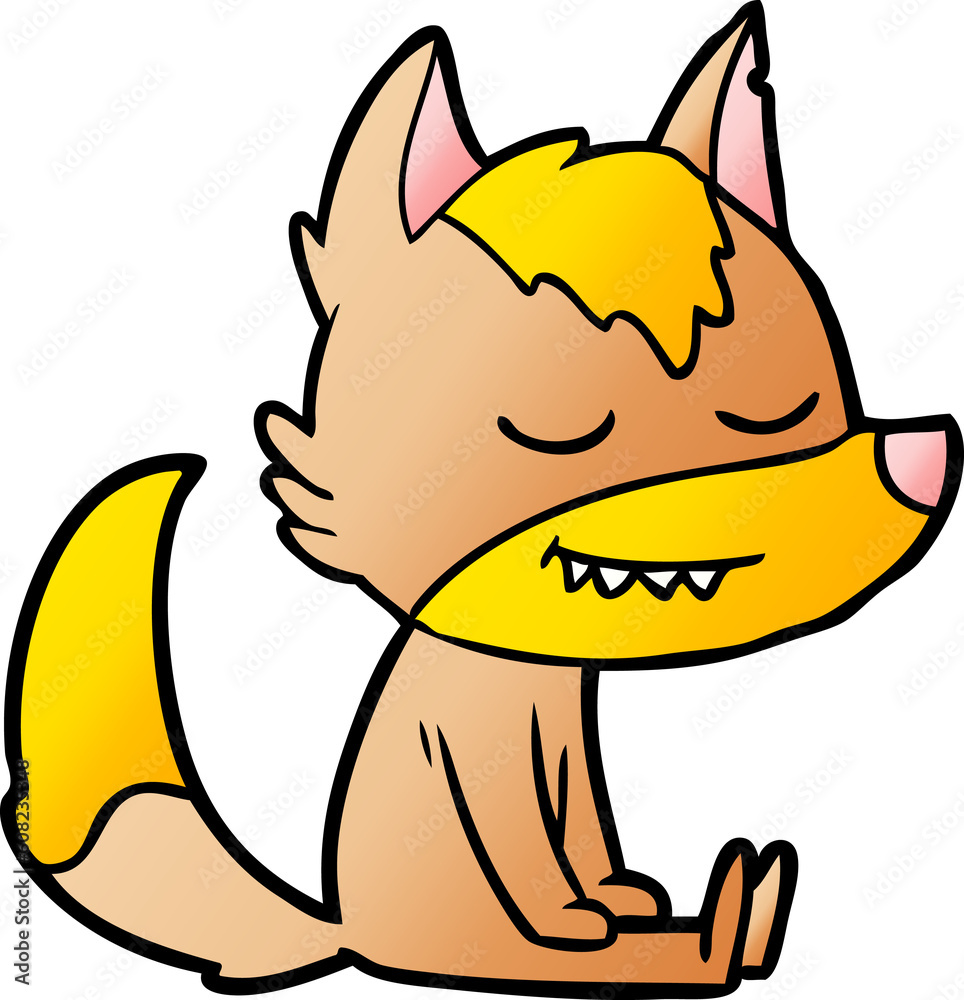 Fototapeta premium fox cartoon character