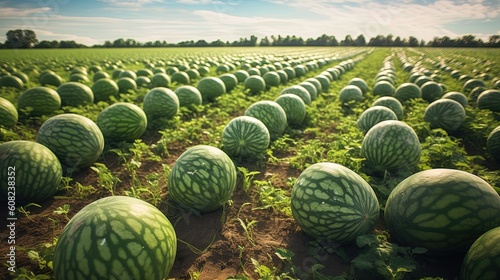 a large watermelon field