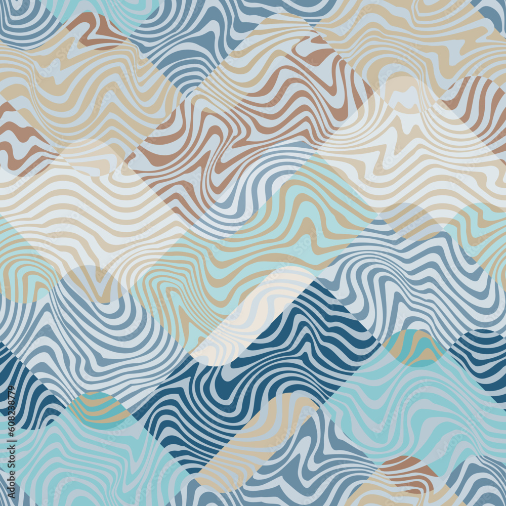 sea wavy lines seamless texture