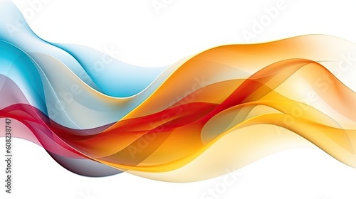 Abstract colorful vector background, liquid wave of light flux for a design brochure, website. The illustration was created by AI.