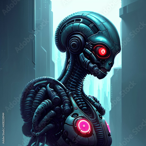 Biomechanical Alien creatur...