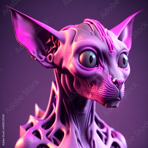 Portrait of a sphynx cat. D...