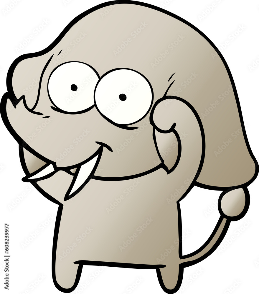 Obraz premium happy cartoon elephant