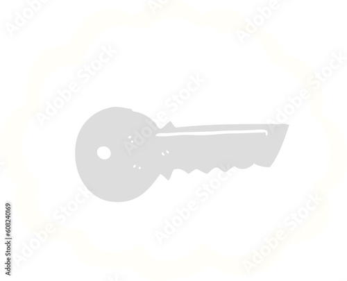flat color illustration of door key © lineartestpilot