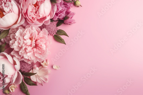 beautiful flowers on background © Tidarat