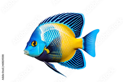 fish isolated on transparent background. genarative ai